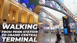 Walking NYC  Penn Station to Times Square amp Grand Central Terminal July 2021 [upl. by Dnaltruoc]