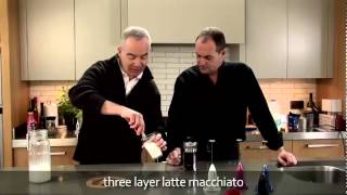 aerolatte  milk frother makes three layer caffè latte macchiato [upl. by Evers904]