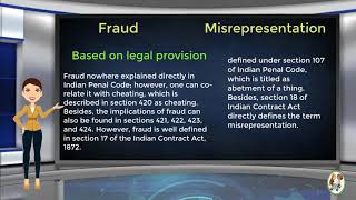 What is Difference Between Fraud amp Misrepresentation [upl. by Atnuahsal]