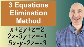 Solving Systems of 3 Equations Elimination [upl. by Suilienroc832]