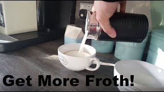 How to Get More Froth from Your Nespresso Coffee Aeroccino  Nespresso tips and help [upl. by Gosnell]