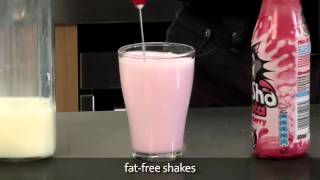 How to make a fat free milkshake using an aerolatte milk frother [upl. by Ehrenberg134]