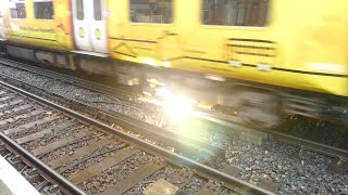 Merseyrail 507 009 making arcs at Birkdale station [upl. by Yelrak467]