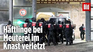 Gefängnismeuterei Polizei stürmt Knast in Thüringen  JVA Untermaßfeld [upl. by Repsag]